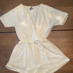 White short sleeve romper